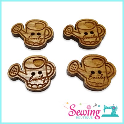 BUTTON - WATERING POT-WOOD